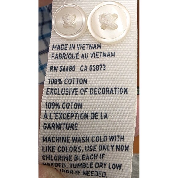 American Eagle Button Up Checked Shirt Size Xl Classic Fit Long Sleeve Blue - Picture 4 of 10